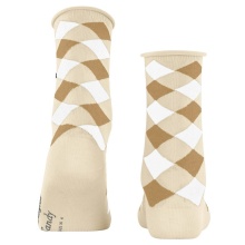 Burlington Daily Sock Sandy (Cotton, Argyle Pattern) beige Ladies - 1 Pair