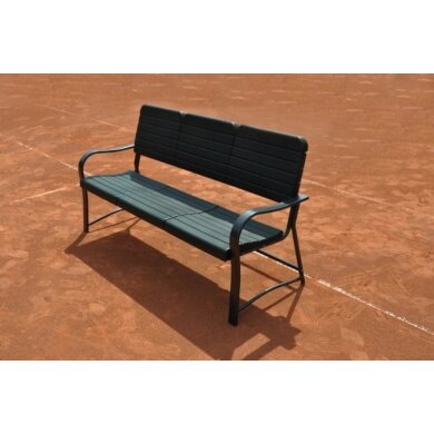 Carrington Tennis Bench (weatherproof) black 1.60 x 0.73 x 0.77 m
