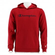 Champion Hooded Sweatshirt Hoodie Big Logo Print (lined) dark red Boys