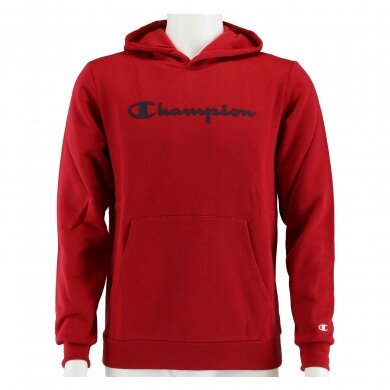 Champion Hooded Sweatshirt Hoodie Big Logo Print (lined) dark red Boys