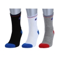 Champion Tennis Socks (Cotton) Crew 2024 black/white/grey Men - 3 Pairs