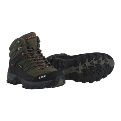 CMP Rigel Mid Trekking WP Waterproof Hiking Shoes (olive green/orange) Men's