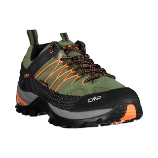 CMP Hiking Shoes Rigel Low WP (Trekking, waterproof) green/orange Men
