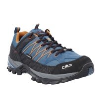 CMP Rigel Low WP Hiking Shoes (Trekking, waterproof) ocean blue/orange men's