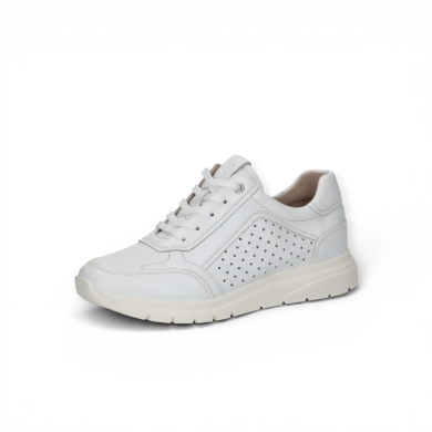 Caprice Sneaker 23755 (leather, with side zip) white ladies