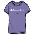 Champion Leisure T-shirt (Cotton) Classic Big Logo Script purple Girls