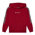Champion Hoodie - lightweight fleece with logo tape red boys