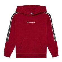 Champion Hoodie - lightweight fleece with logo tape red boys