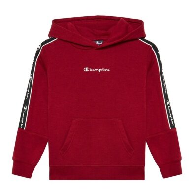 Champion Hoodie - lightweight fleece with logo tape red boys