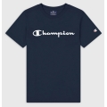 Champion Leisure T-shirt (Cotton) Crew with Logo Lettering 2023 Navy Blue Boys