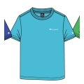 Champion Leisure T-shirt (Cotton) Crew with Small Logo Lettering 2023 Light Blue Boys