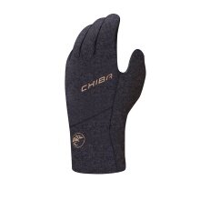 Chiba Winter Cycling Gloves All Natural Glove Warm (Upper hand made of warm felt fabric) black - 1 pair