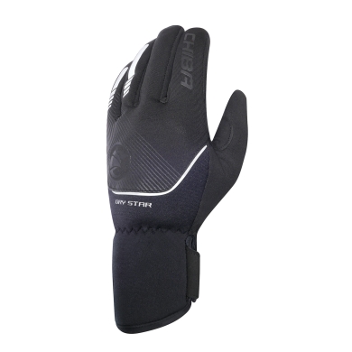 Chiba Winter Cycling Gloves Dry Star (Upper hand made of warm, windproof softshell) black - 1 pair