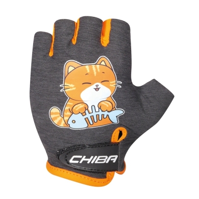 Chiba Bicycle Gloves Cool Cat Grey Children - 1 Pair
