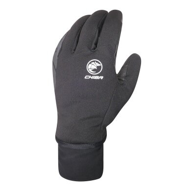 Chiba Winter Cycling Gloves Ice II (Upper hand made of windproof softshell) black - 1 pair