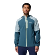 Columbia Softshell Jacket Tech Hoodie (comfortable fit, Omni-Shield) light blue/teal blue men's