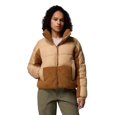 Columbia Winter Jacket Leadbetter Point II Sherpa Hybrid (Thermarator™ insulation, soft Sherpa inserts) light brown ladies