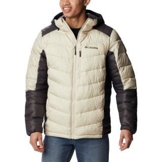 Columbia Winter Jacket Labyrinth Loop with Hood (Omni-Heat Infinity, synthetic down) beige/stone grey men's