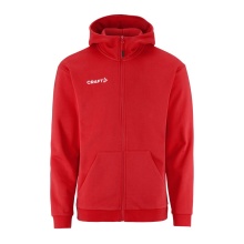 Craft Hooded Sweatshirt Community 2.0 Logo Full Zip Hoodie (Cotton/Polyester) red Men