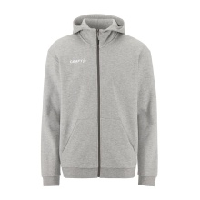 Craft Hooded Sweatshirt Community 2.0 Logo Full Zip Hoodie (Cotton/Polyester) Grey Men