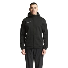 Craft Hooded Sweatshirt Community 2.0 Logo Full Zip Hoodie (Cotton/Polyester) black Men