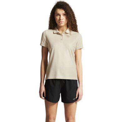 Craft Sport Polo Core Unify (functional recycled polyester) beige ladies