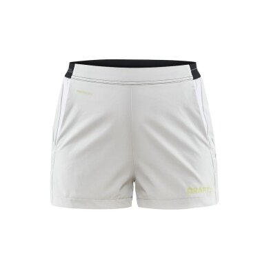 Craft Sports Shorts (Short) Pro Control Impact - elastic material, with inner slip - white/lime Women