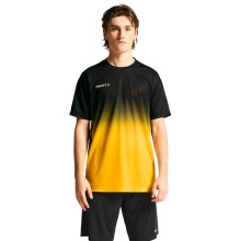 Craft Sport T-shirt Evolve 2.0 Structured Graphic Jersey (elastic material) black/yellow men's