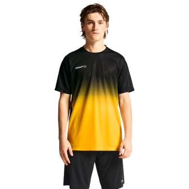 Craft Sport T-shirt Evolve 2.0 Structured Graphic Jersey (elastic material) black/yellow men's