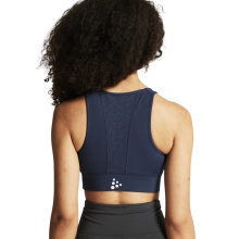 Craft Sport Bra Rush 2.0 Crop Top (recommended polyester, elastic material) navy blue ladies