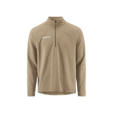 Craft Sport Long Sleeve Shirt Extend 2.0 Half Zip (modern look, very elastic material) beige men's