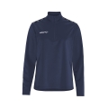 Craft Sport Long Sleeve Shirt Squad Go Halfzip (Stand-up Collar, 100% Recycled Polyester) Navy Blue Ladies