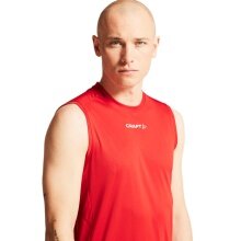 Craft Sport Tank Rush 2.0 Sleeveless Singlet (100% recycled Polyester) red Men's
