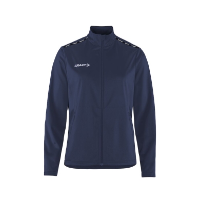 Craft Sport Training Jacket Squad Go Full Zip (Side Pockets with Zipper) Navy Blue Ladies