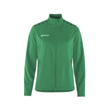 Craft Sport Training Jacket Squad Go Full Zip (Side Pockets with Zipper) Green Ladies