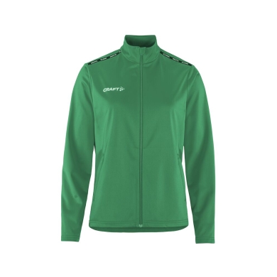 Craft Sport Training Jacket Squad Go Full Zip (Side Pockets with Zipper) Green Ladies