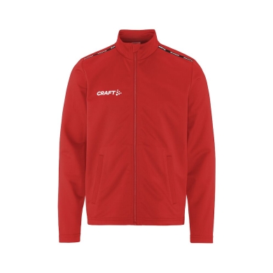 Craft Sport Training Jacket Squad Go Full Zip (Side Pockets with Zipper) red Kids