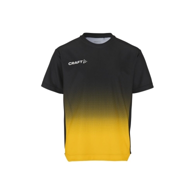 Craft Sport T-shirt Evolve 2.0 Structured Graphic Jersey (elastic material) black/yellow children
