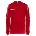 Craft Sport Long Sleeve Shirt (Jersey) Squad Solid - high elasticity, ergonomic design - red Kids