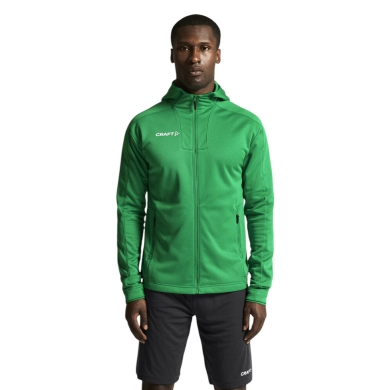 Craft Evolve 2.0 Brushed Hood Training Jacket (durable, moisture-wicking) green men's