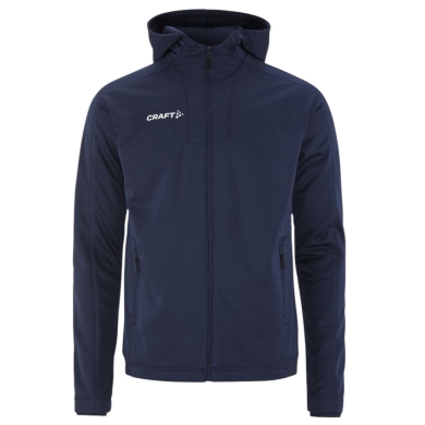 Craft Evolve 2.0 Brushed Hood Training Jacket (durable, moisture-wicking) navy blue men's