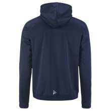 Craft Evolve 2.0 Brushed Hood Training Jacket (durable, moisture-wicking) navy blue men's
