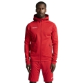 Craft Evolve 2.0 Brushed Hood Training Jacket (durable, moisture-wicking) red men's