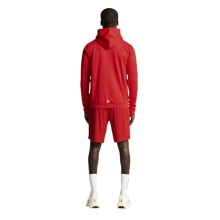 Craft Evolve 2.0 Brushed Hood Training Jacket (durable, moisture-wicking) red men's