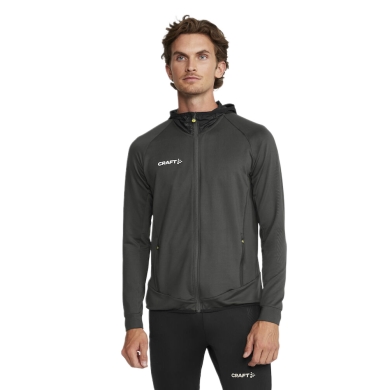 Craft Training Jacket Extend Full Zip (with zipper pockets, elastic material) asphalt grey Men