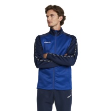 Craft Sport Training Jacket Squad 2.0 Full Zip (with side pockets, elastic functional material) cobalt blue Men