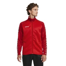 Craft Sport Training Jacket Squad 2.0 Full Zip (with side pockets, elastic functional material) red Men