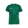 Craft Sport T-shirt (Jersey) Squad Solid - loose fit, quick-drying - green Kids