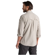 Craghoppers Long Sleeve Shirt NosiLife Adventure LS III (Chest Pocket, Lightweight) Beige/Light Grey Men's