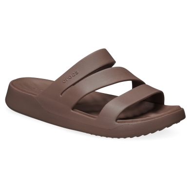 Crocs Getaway Strappy Sandals (lightweight, seamless, flexible) brown ladies